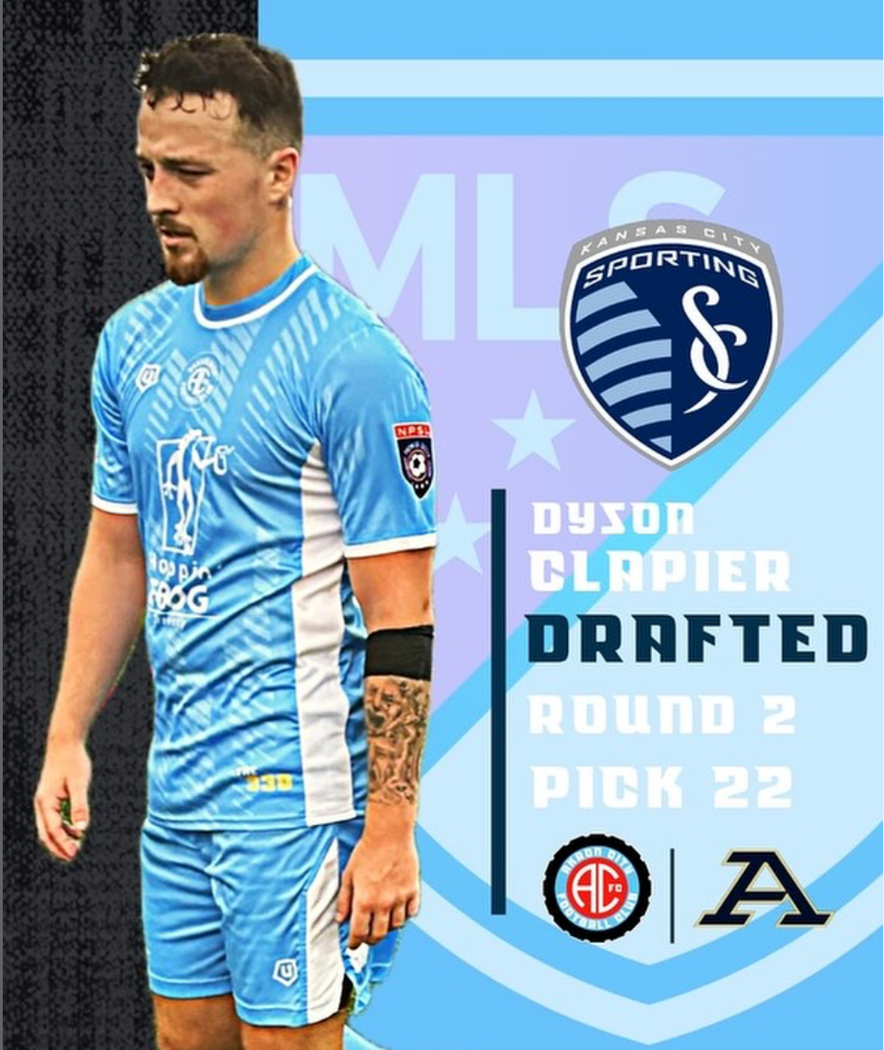 Dyson Clapier MLS SuperDraft announcement